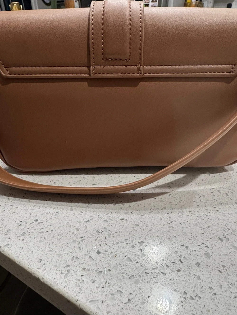 Steve Madden Caramel Tan Buckle Shoulder Bag
